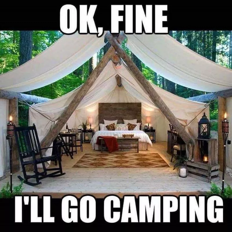 Glamping meme