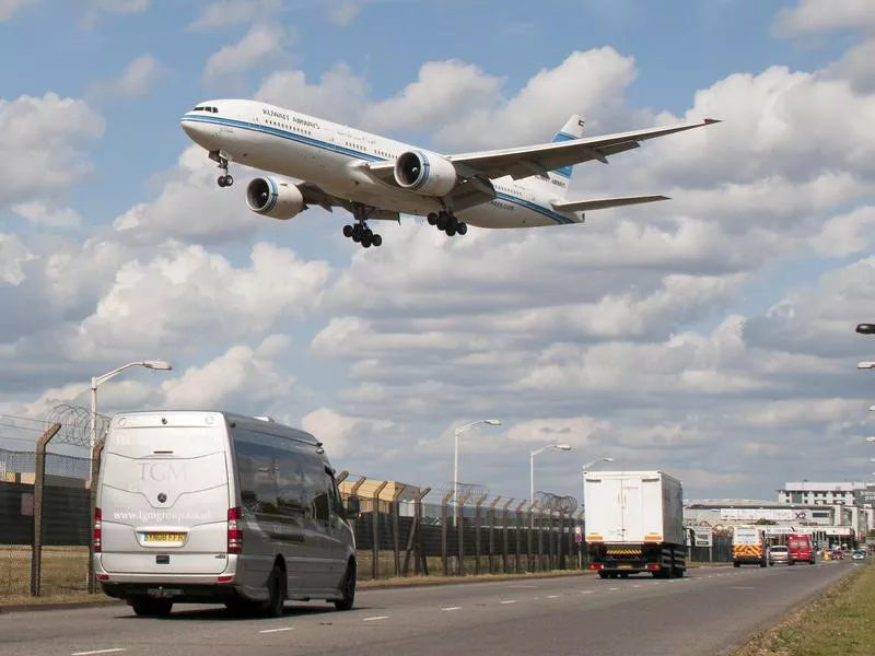 Kuwait Airways airplane in flight