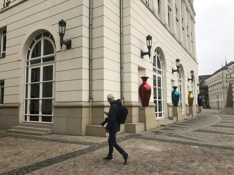 Man walking in Luxembourg