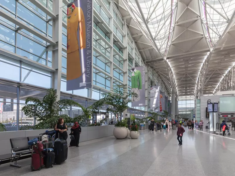 Interior view of San Francisco International Airport