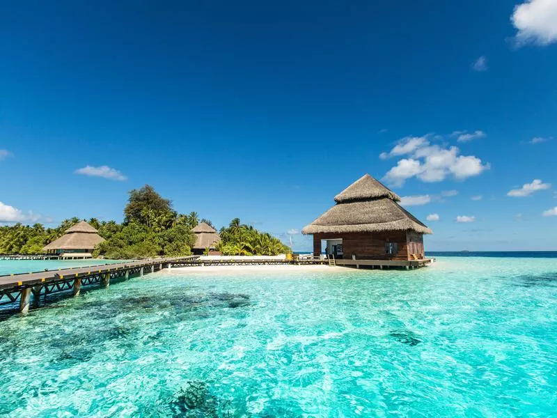 Maldives overwater bungalows