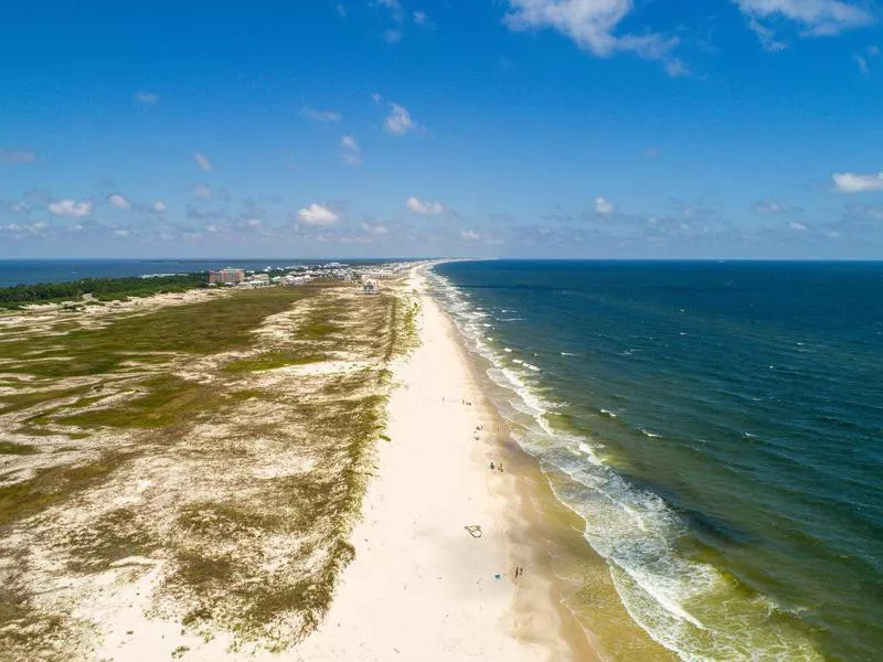 Fort Morgan Beach at Gulf Shores, Alabama