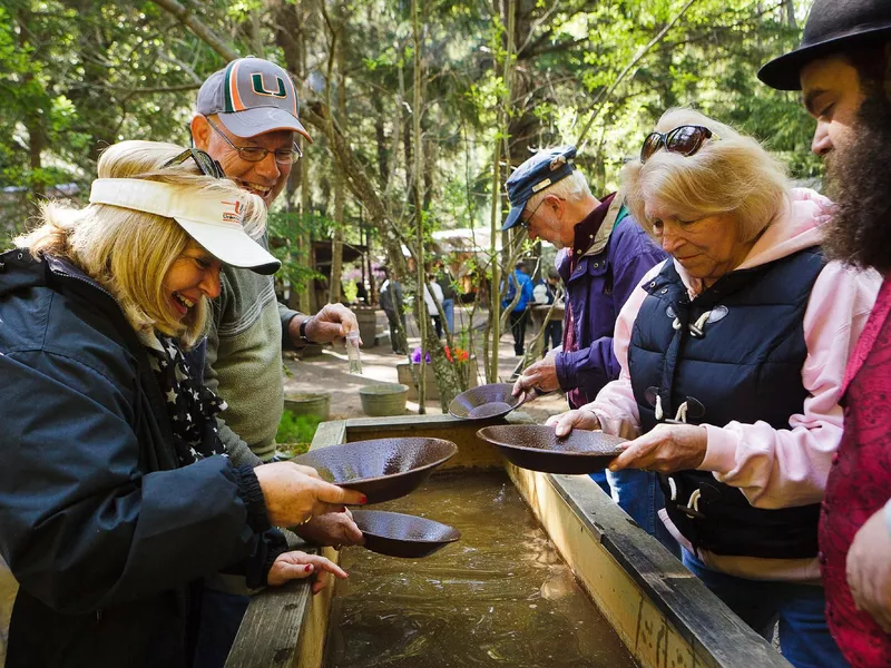 Gold prospecting in Skagway, Alaska