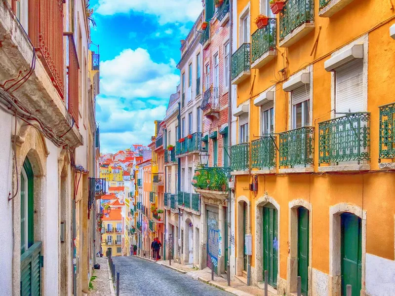 Lisbon, Portugal city street view