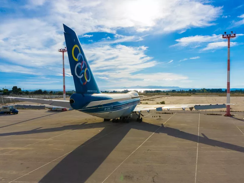 Rear view of Olympic Air plane