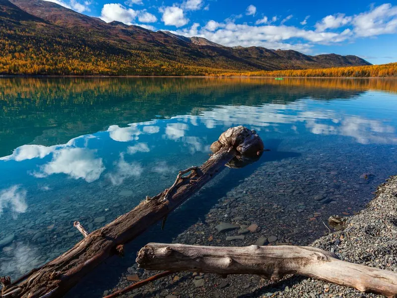 Eklutna Lake in the fall