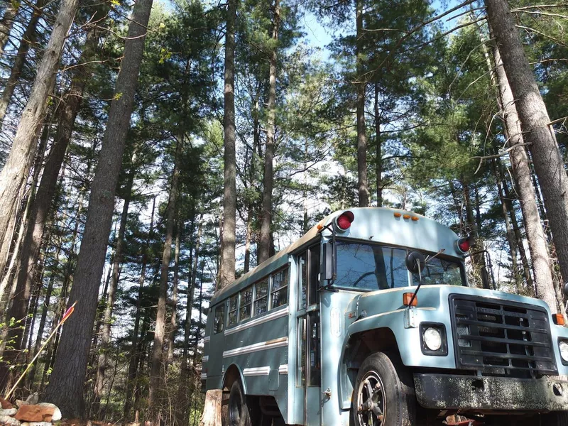 Converted school bus Airbnb