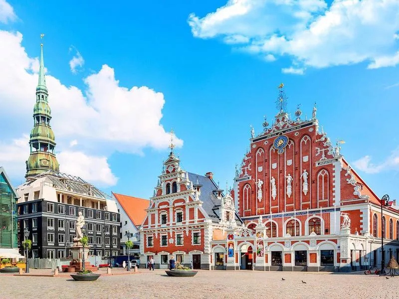 Old Town Ratslaukums square, Riga, Latvia