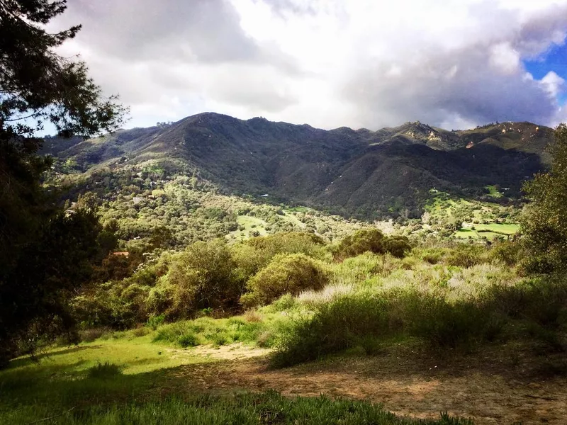 Spring Mountains with Clouds