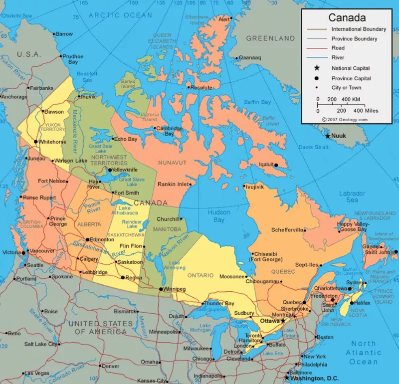 Map of Canada