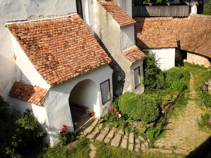 Medieval interior court in Transylvania