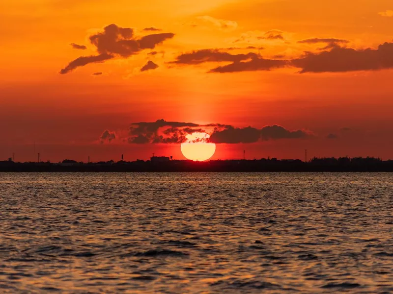 Sunset over the nichupte lagoon