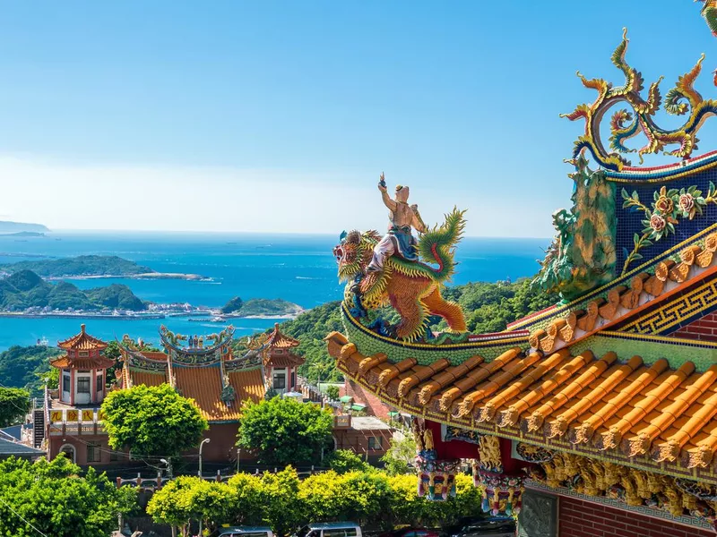 Temple at Jiufen Old Street in Taipei