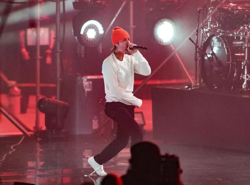 Justin Bieber performing