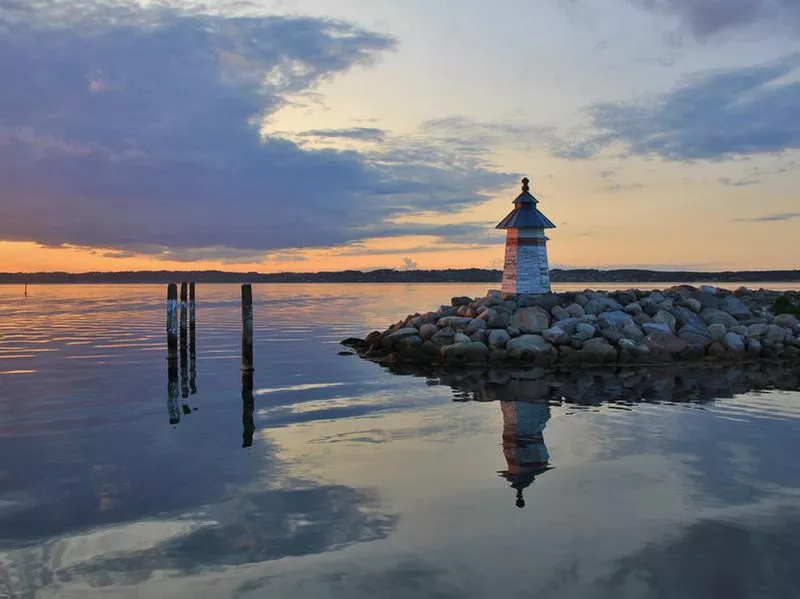 Lighthouse in Ebeltoft, Denmark