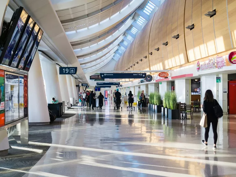 Aisle at Norman Y. Mineta San Jose International Airport, San Jose, California