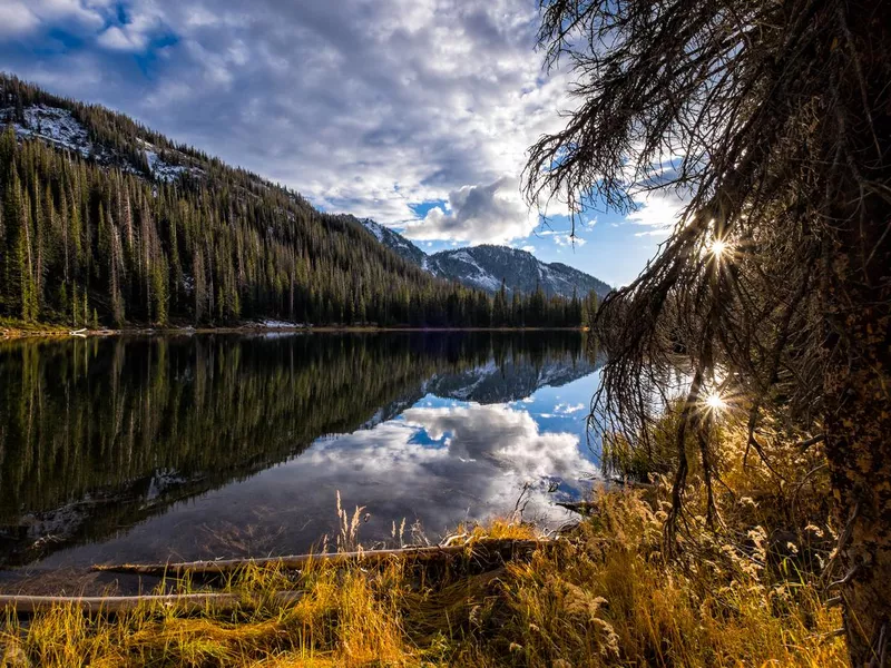 Gold Creek Lake Mountain Landscape