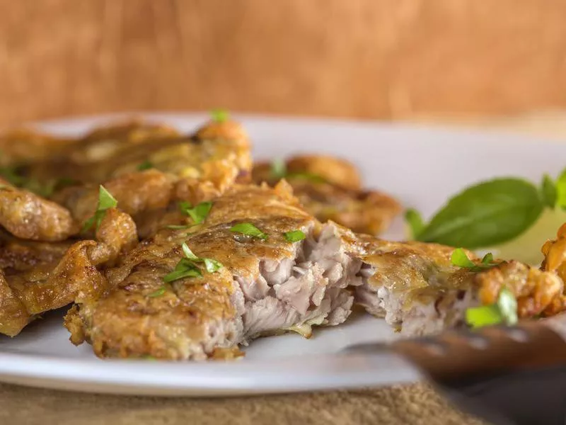 Fried pork brain