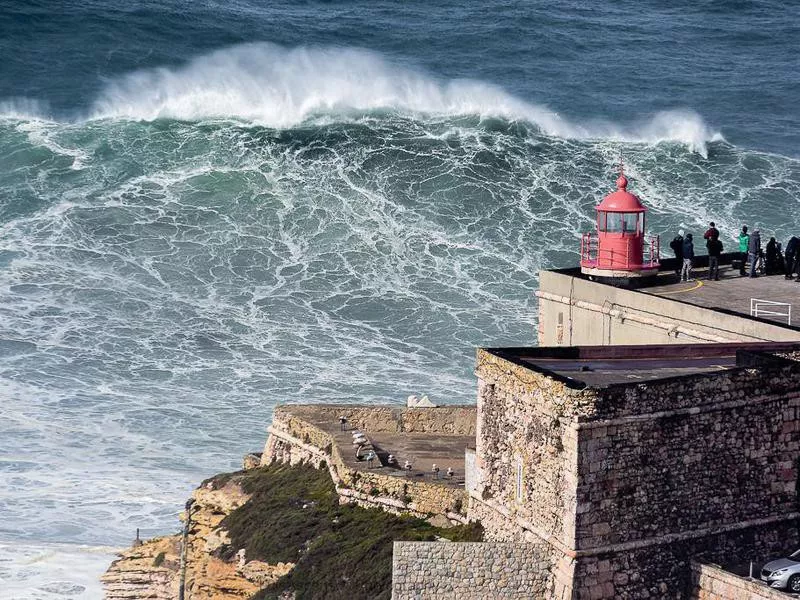 Waves at Praia Do Norte, Portugal