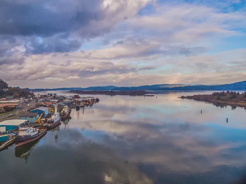 Aerial of Coos Bay, Oregon