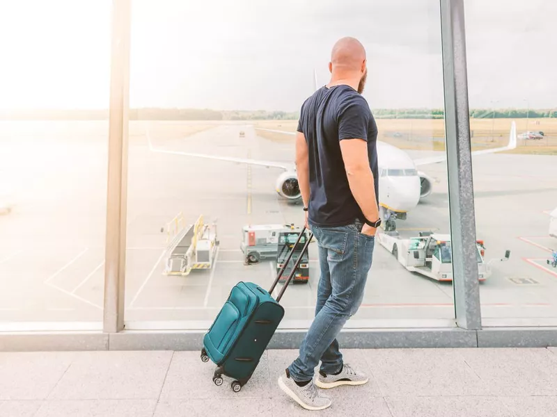 Man at Eindhoven Airport