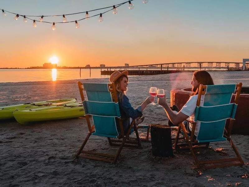 Drinks at the beach Ocean Springs, Mississippi