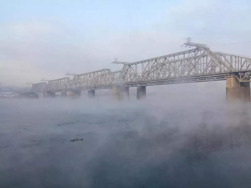 Yenisei River in Siberia, Russia