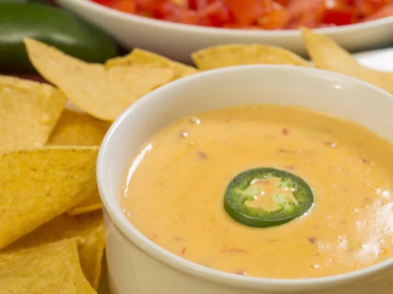 hot bowl of cheese dip