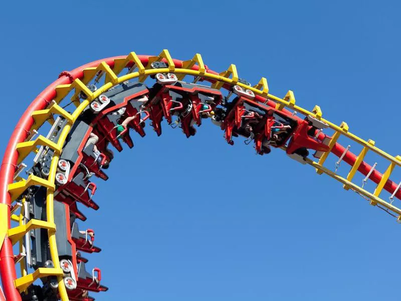 Tourists on rollercoaster