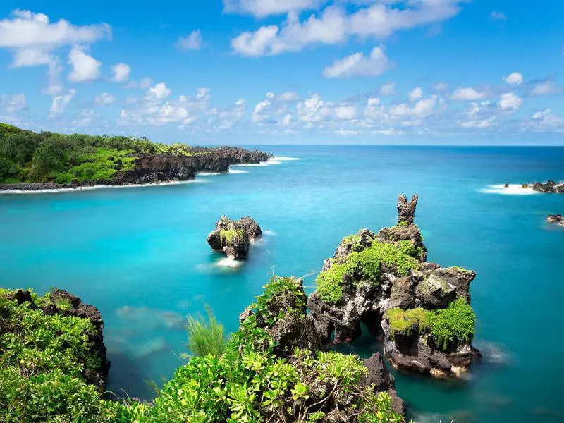 Rocky beach in Maui