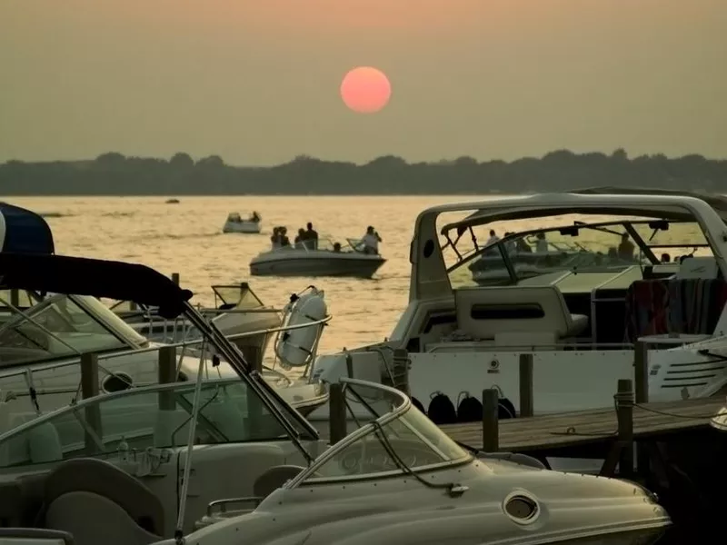 Beautiful sunset on West Okoboji Iowa