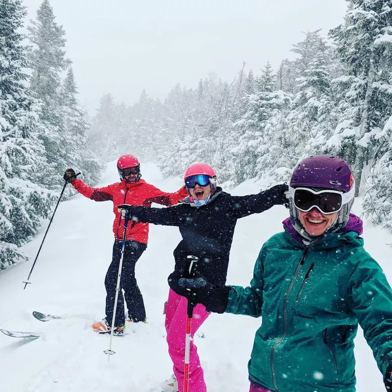 Skiiers in the snow