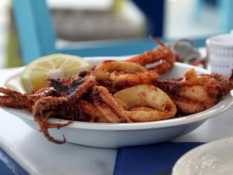 Greek fried calamari