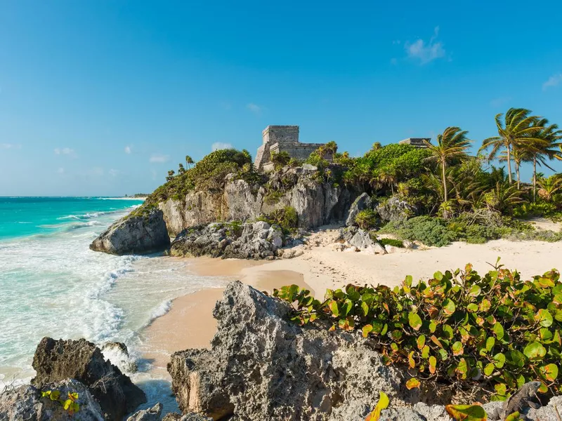 Beach of Tulum ruins