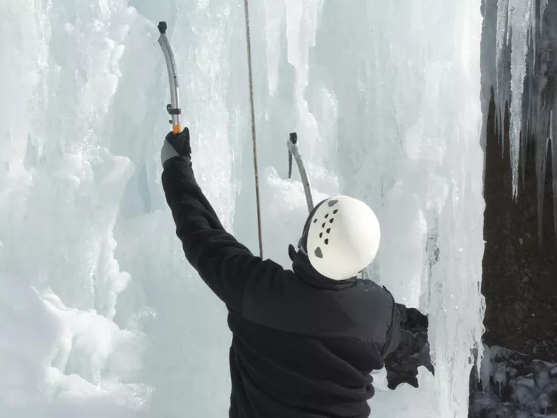 Ice Climber in North Conway