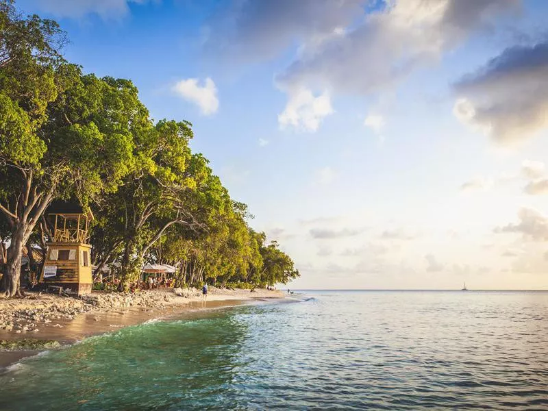 Beach in West Coast of Barbados