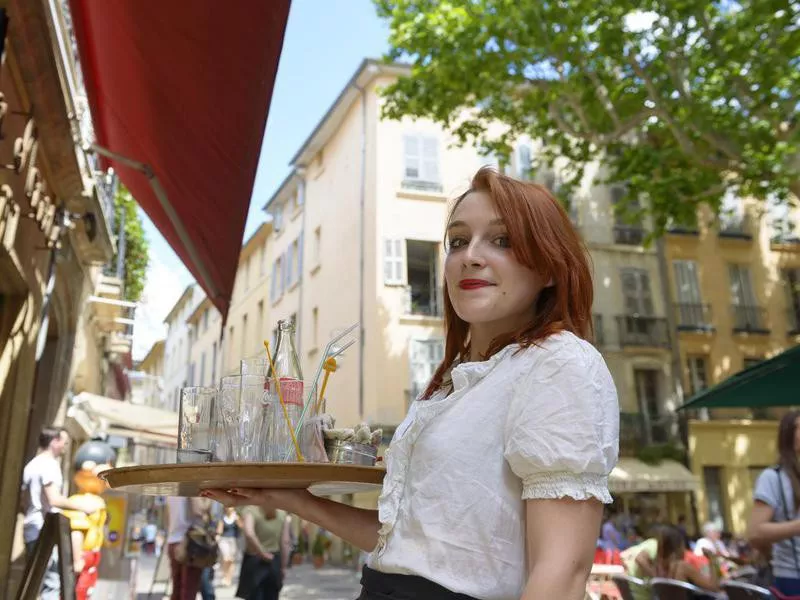 Waitress in France