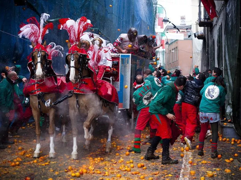 Battle of the Oranges, Ivrea, Italy