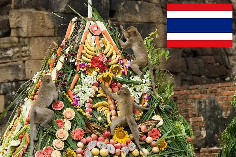 Thailand Monkey Buffet Festival