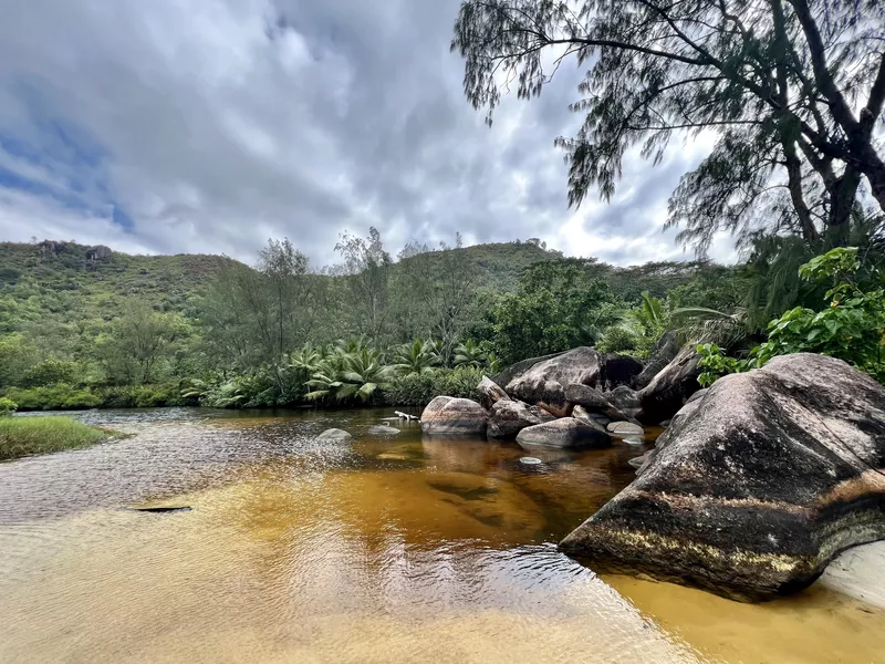 Lagoon in Anse Lazio, Praslin Island, Seychelles