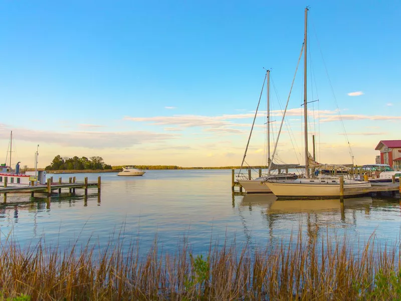 Sunset at Chesapeake Martime Museum in St Michaels Maryland