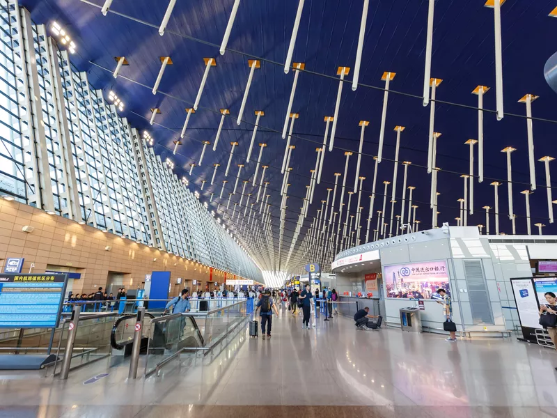 Shanghai Pudong International Airport Terminal 1 in China