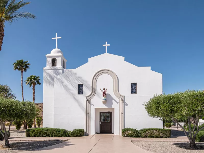 Saint Richards church front facade, Borrego Springs, CA