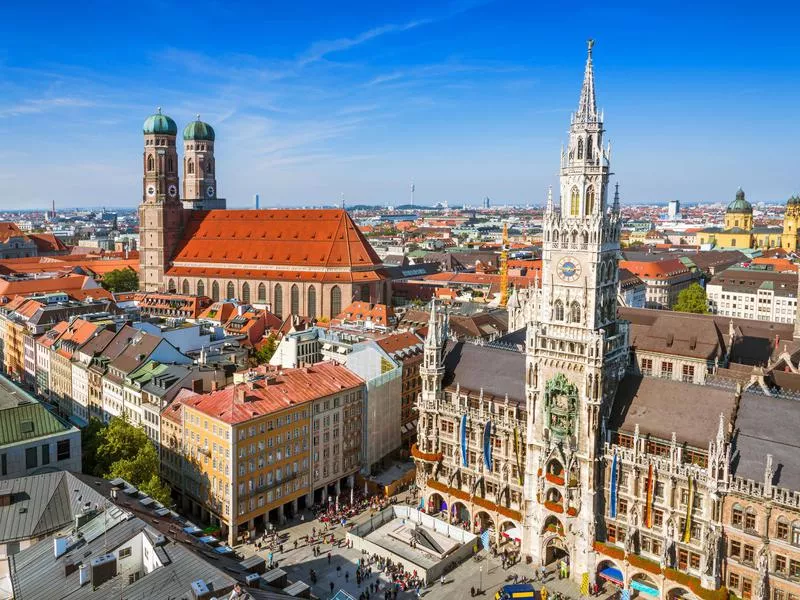 City hall at the Marienplatz in Munich, Germany