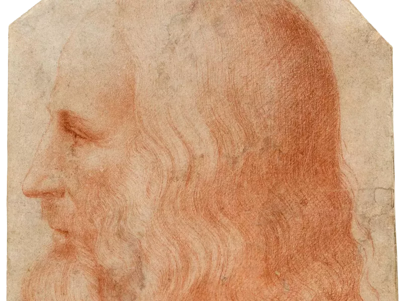 Drawing of Leonardo da Vinci