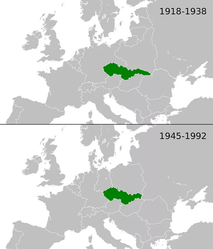 Map of Czechoslovakia