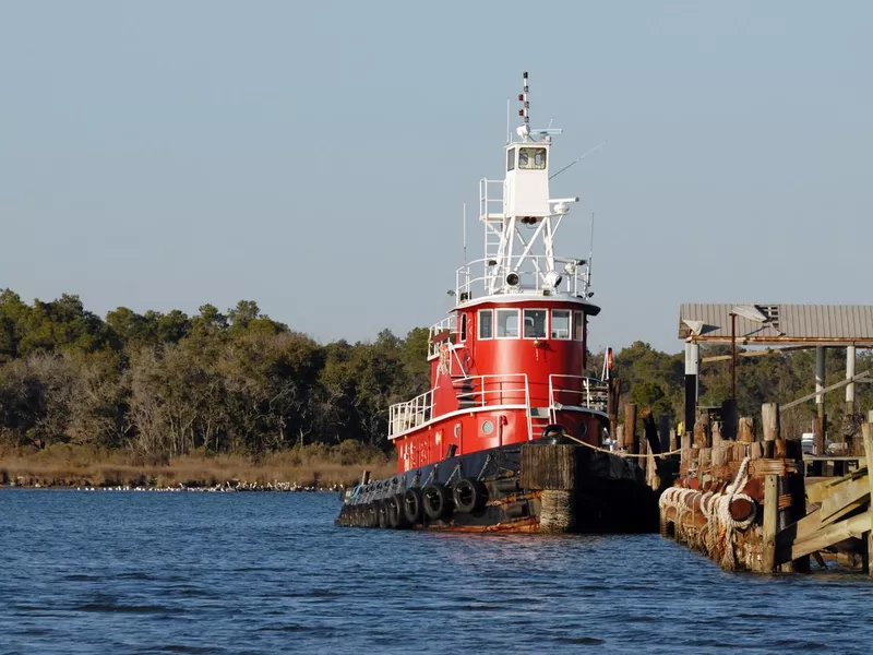 Red Tug in Bayou La Batre