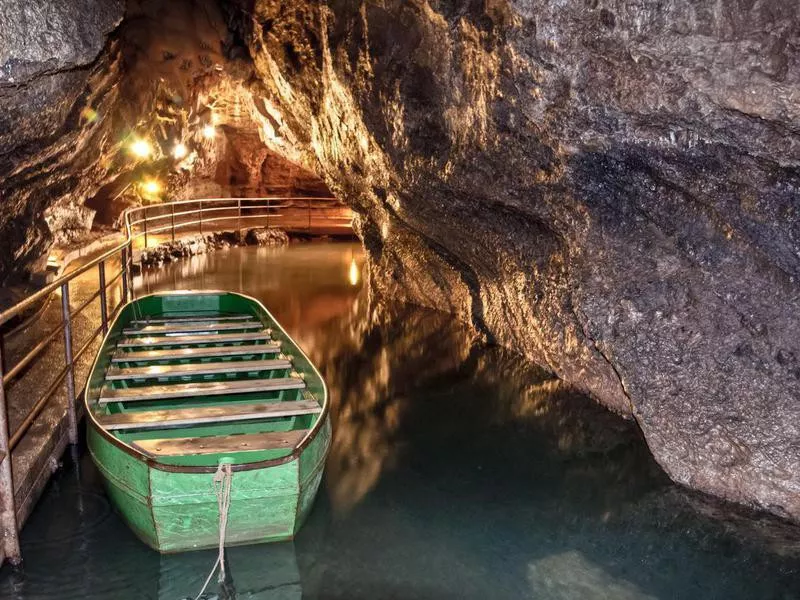 Caves of Remouchamps in Belgium