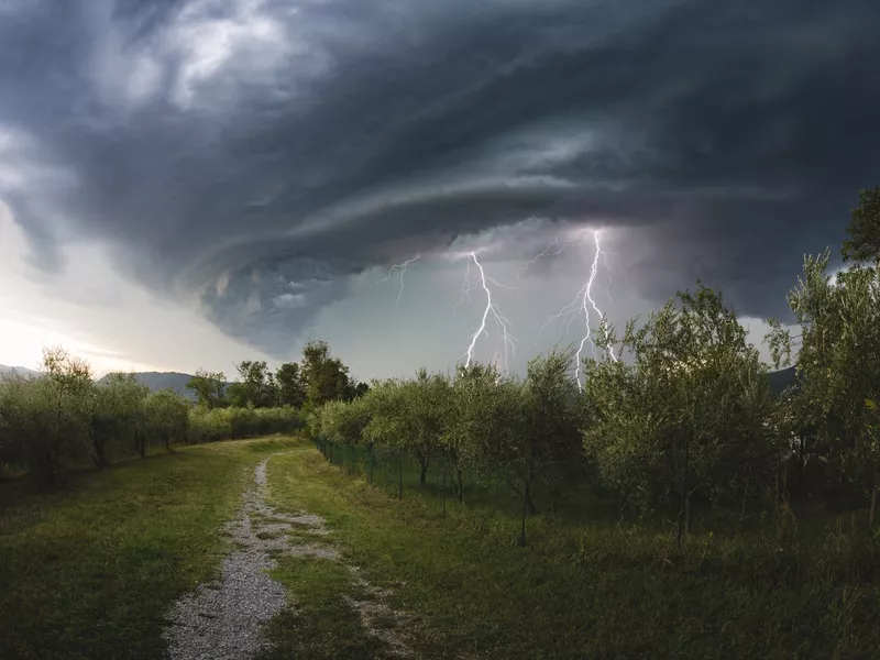 Hailstone Lightning Storm