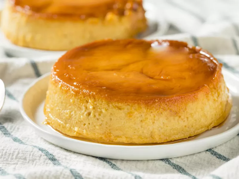 Sweet Homemade Spanish Flan Dessert